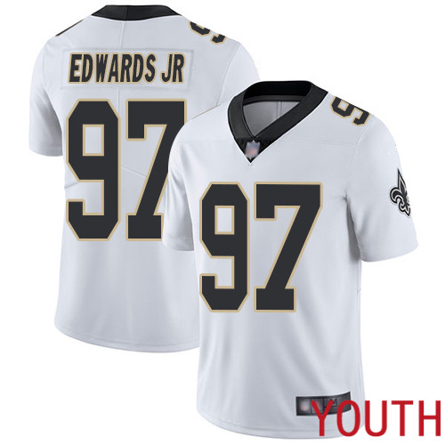 New Orleans Saints Limited White Youth Mario Edwards Jr Road Jersey NFL Football #97 Vapor Untouchable Jersey->youth nfl jersey->Youth Jersey